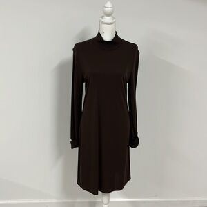 J Jill Brown T Neck Sheath Dress